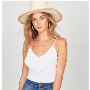 Amuse white knit bodysuit